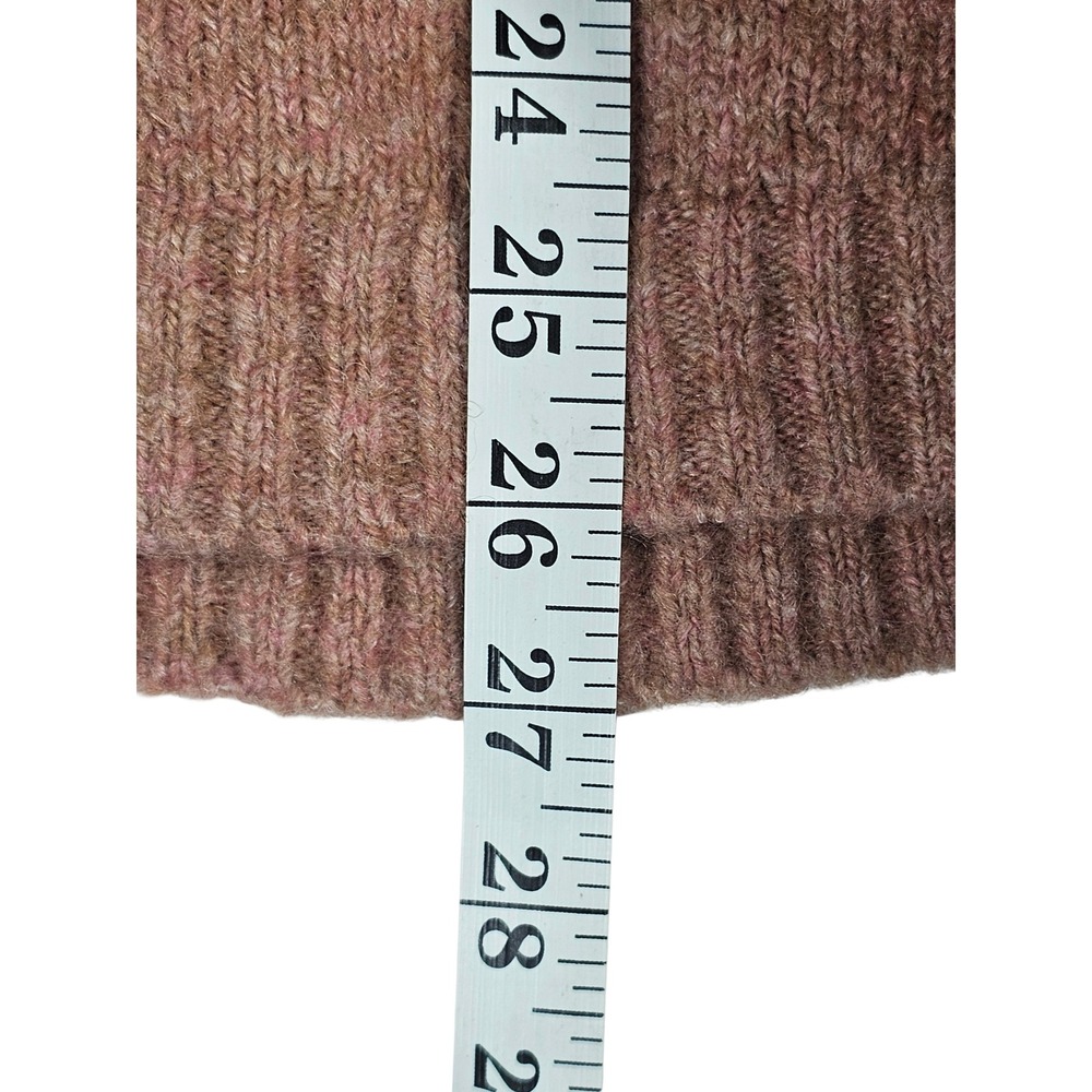 Madewell Hooded Sweater Pullover Knit Heathered Wool Alpaca Blend Pink Women Si - Picture 5 of 7